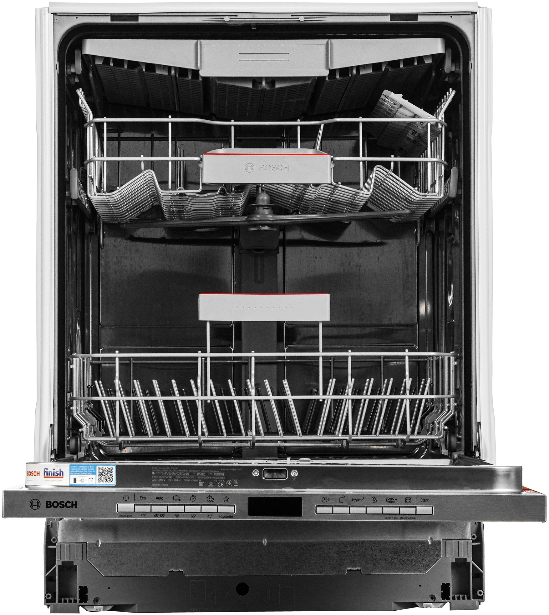 Посудомоечная машина встраив. Bosch SMV4HMX25Q полноразмерная серебристый инвертор — фото 1