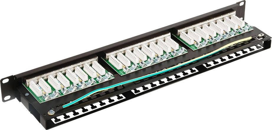 Патч-панель Lanmaster LAN-PPC48S5E 19" 1U 48xRJ45 кат.5E STP — миниатюра 2