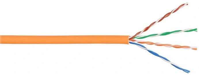 Кабель информационный Lanmaster LAN-5EFTP-PT-LSZH-OR кат.5E FTP 4 пары 26AWG LSZH внутренний 305м оранжевый — фото 1