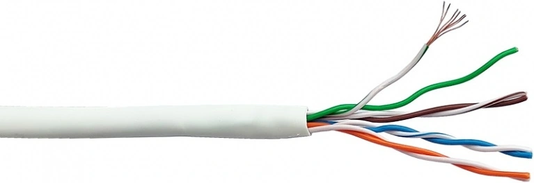 Кабель информационный Lanmaster LAN-5EFTP-PT-LSZH-WH кат.5E FTP 4 пары 26AWG LSZH внутренний 305м белый — фото 1