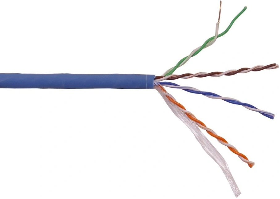 Кабель информационный Lanmaster LAN-5EUTP-HFLT-BL кат.5E UTP 4 пары 24AWG LSZH внутренний 305м синий — фото 1