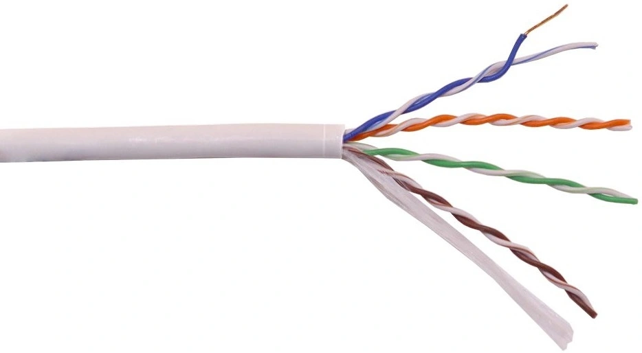 Кабель информационный Lanmaster LAN-5EUTP-HFLT-GY кат.5E UTP 4 пары 24AWG LSZH внутренний 305м серый — фото 1