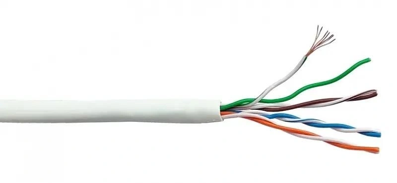 Кабель информационный Lanmaster LAN-5EUTP-HFLT-WH кат.5E UTP 4 пары 24AWG LSZH внутренний 305м белый — фото 1