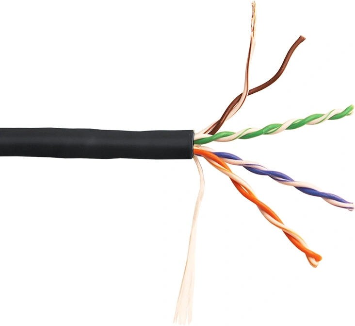Кабель информационный Lanmaster LAN-5EUTP-PT-LSZH-BK кат.5E UTP 4 пары 24AWG LSZH внутренний 305м черный — миниатюра 2