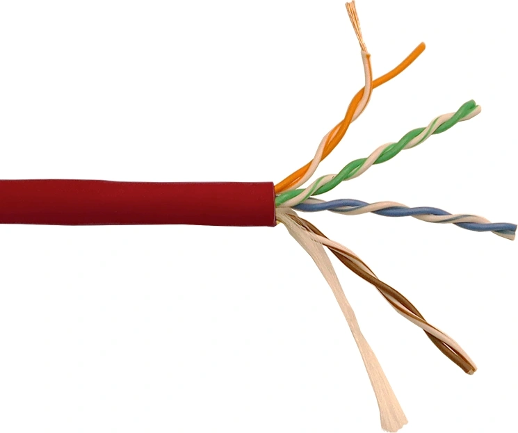 Кабель информационный Lanmaster LAN-5EUTP-PT-LSZH-RD кат.5E UTP 4 пары 24AWG LSZH внутренний 305м красный — миниатюра 2