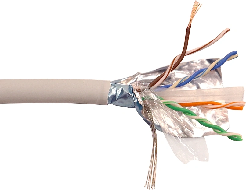 Кабель информационный Lanmaster lan-6eftp-pt-lszh-gy кат.6 FTP 4 пары 23AWG LSZH внешний 305м серый — миниатюра 2