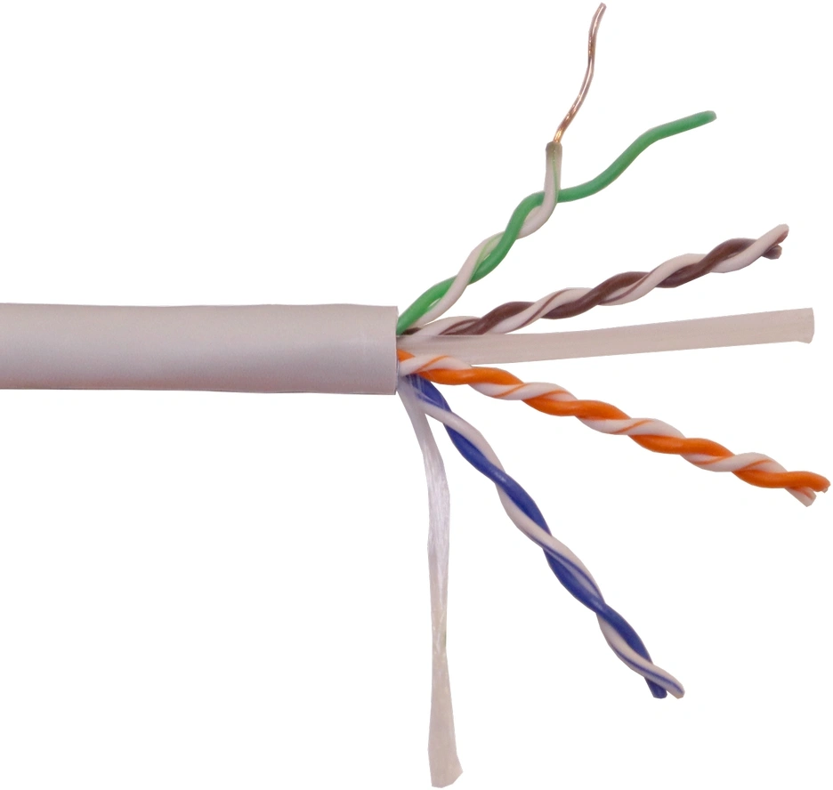 Кабель информационный Lanmaster LAN-6EUTP-HFLT-BK кат.6 UTP 4 пары 23AWG LSZH внутренний 305м серый — фото 1