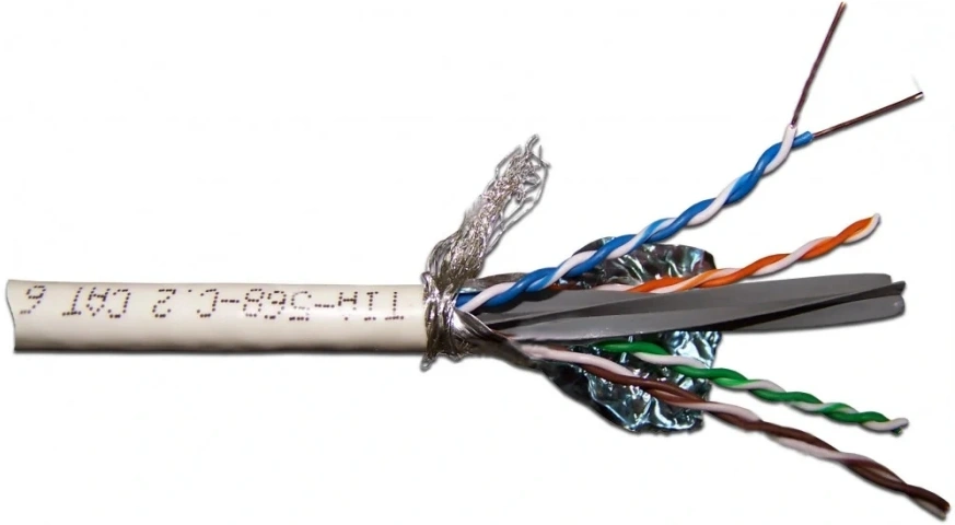 Кабель информационный Lanmaster LAN-6ASFTP-HFLT-GY кат.6A FTP 4 пары 23AWG LSZH внутренний 305м серый — фото 1