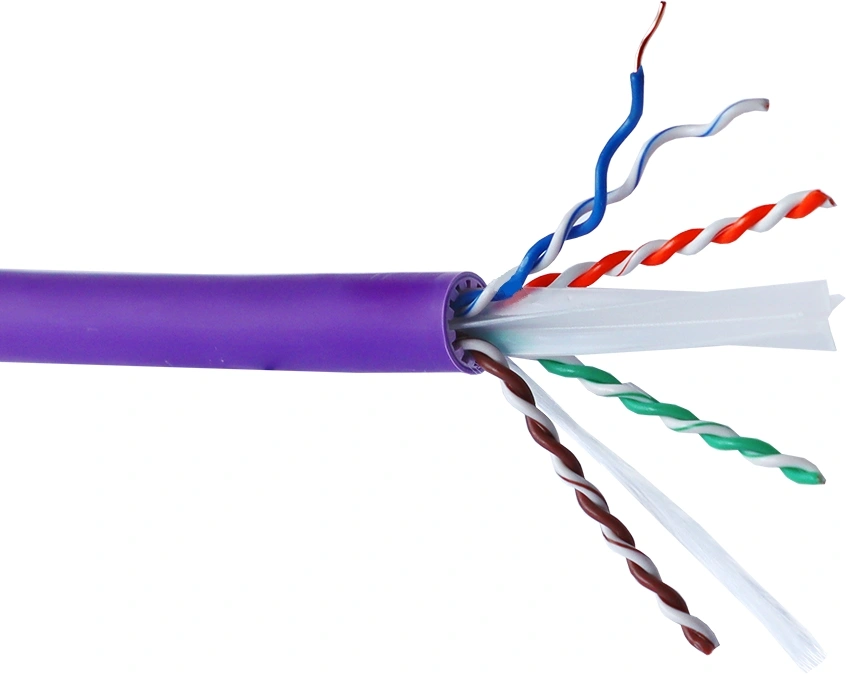 Кабель информационный Lanmaster LAN-6AUTP-HFLT-VI кат.6A UTP 4 пары 23AWG LSZH внутренний 305м фиолетовый — миниатюра 2