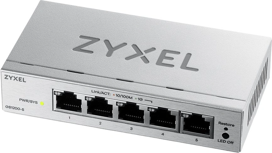 Коммутатор Zyxel GS1200-5V3-EU0101F (L2) 5x1Гбит/с управляемый — фото 1