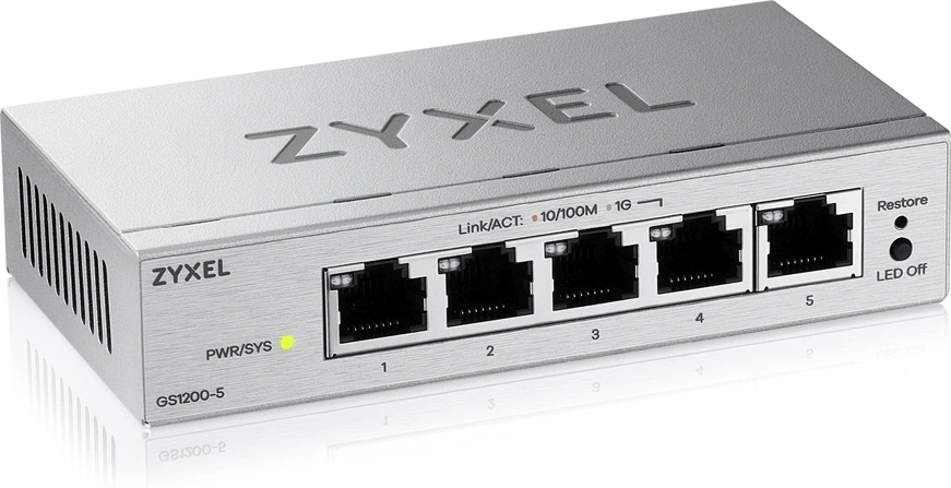 Коммутатор Zyxel GS1200-5V3-EU0101F (L2) 5x1Гбит/с управляемый — миниатюра 3