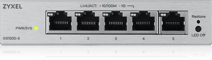 Коммутатор Zyxel GS1200-5V3-EU0101F (L2) 5x1Гбит/с управляемый — миниатюра 4