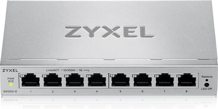 Коммутатор Zyxel GS1200-8V3-EU0101F (L2) 8x1Гбит/с управляемый — миниатюра 2