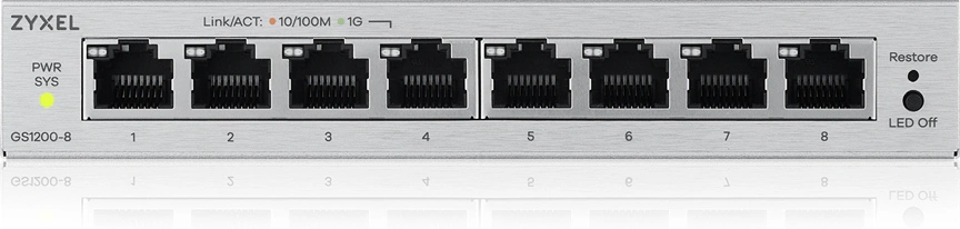 Коммутатор Zyxel GS1200-8V3-EU0101F (L2) 8x1Гбит/с управляемый — миниатюра 4