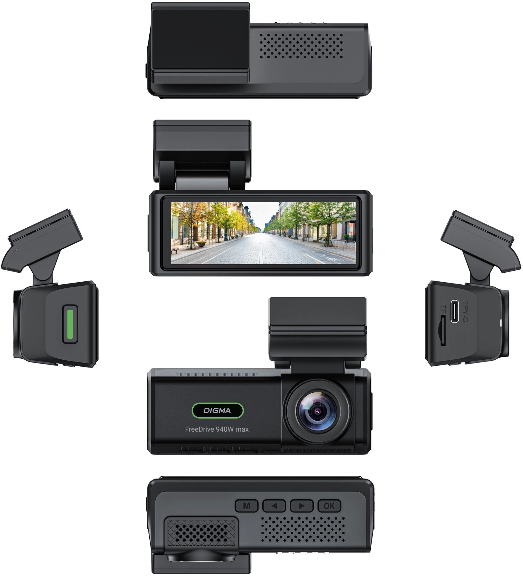 Видеорегистратор Digma FreeDrive 940W max черный 4Mpix 2160x3840 170гр. карта в комплекте:32Gb Allwinner — миниатюра 15
