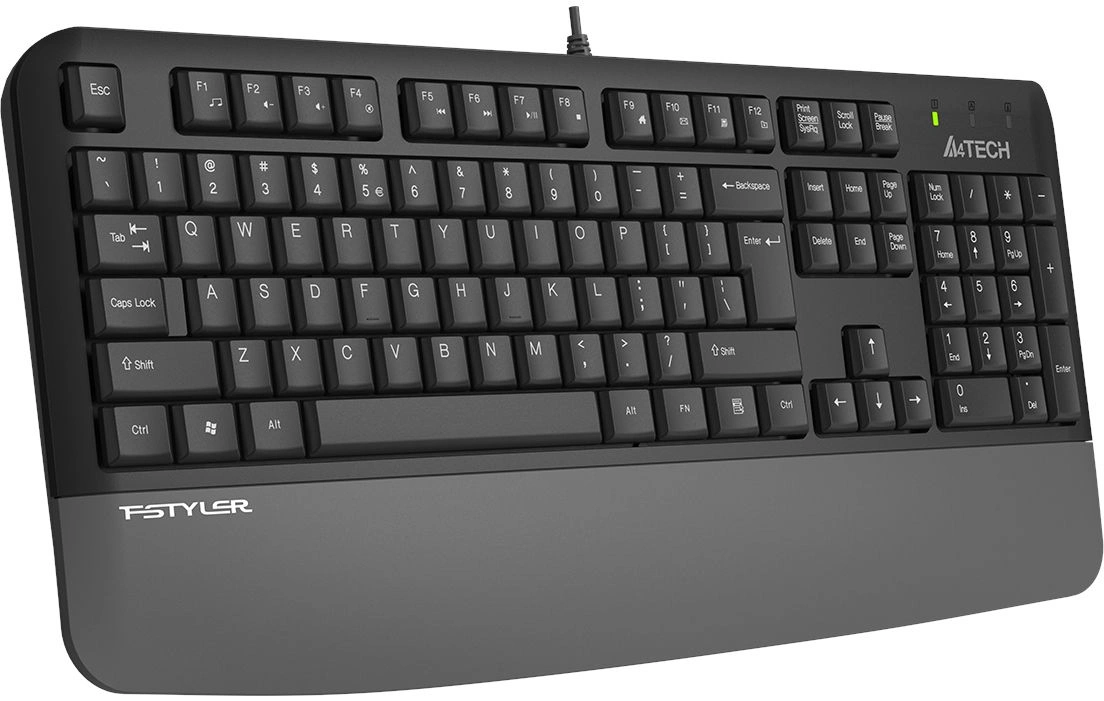 Клавиатура A4Tech Fstyler FK20 серый USB Multimedia (подставка для запястий) (FK20) кабель 1.5м — миниатюра 2