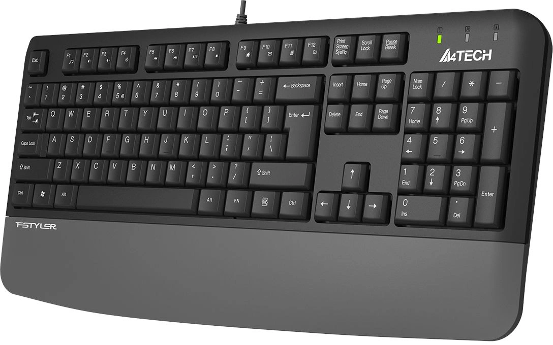 Клавиатура A4Tech Fstyler FK20 серый USB Multimedia (подставка для запястий) (FK20) кабель 1.5м — миниатюра 3