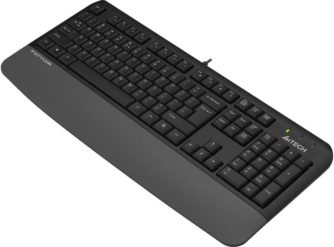 Клавиатура A4Tech Fstyler FK20 серый USB Multimedia (подставка для запястий) (FK20) кабель 1.5м — миниатюра 5