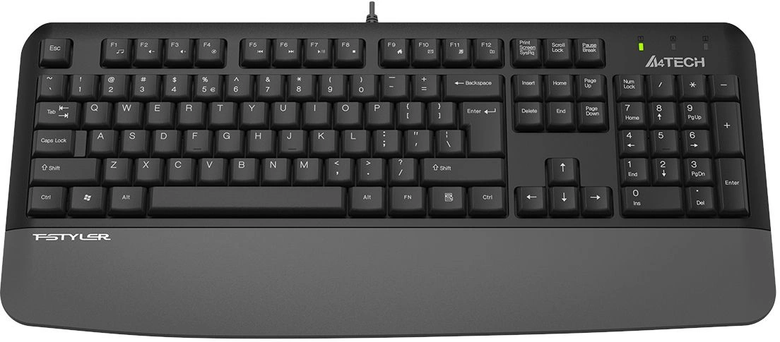 Клавиатура A4Tech Fstyler FK20 серый USB Multimedia (подставка для запястий) (FK20) кабель 1.5м — миниатюра 6