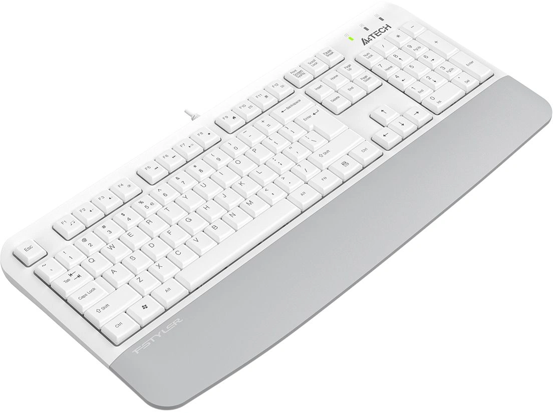 Клавиатура A4Tech Fstyler FK20 белый USB Multimedia (подставка для запястий) (FK20) кабель 1.5м — миниатюра 4