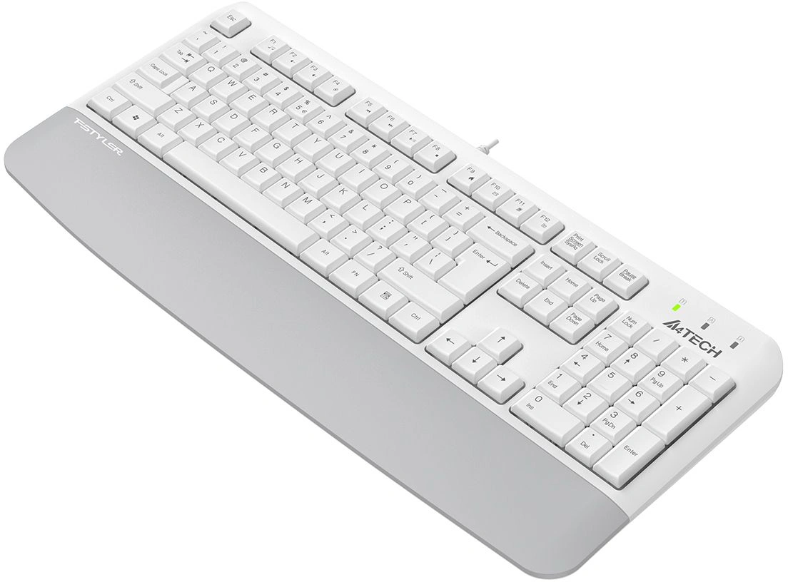 Клавиатура A4Tech Fstyler FK20 белый USB Multimedia (подставка для запястий) (FK20) кабель 1.5м — миниатюра 5