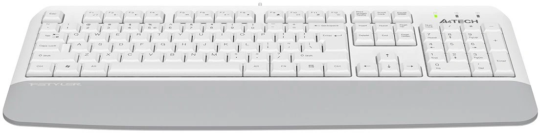 Клавиатура A4Tech Fstyler FK20 белый USB Multimedia (подставка для запястий) (FK20) кабель 1.5м — миниатюра 7