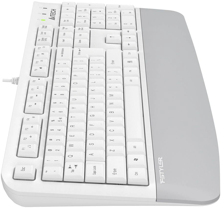 Клавиатура A4Tech Fstyler FK20 белый USB Multimedia (подставка для запястий) (FK20) кабель 1.5м — миниатюра 8