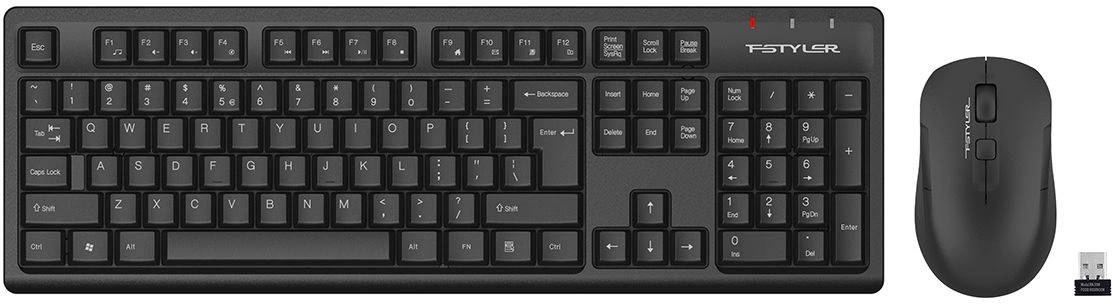 Клавиатура + мышь A4Tech Fstyler FG1200 клав:черный мышь:черный USB беспроводная Multimedia — фото 1