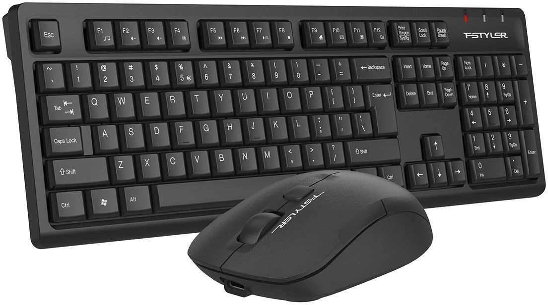 Клавиатура + мышь A4Tech Fstyler FG1200 клав:черный мышь:черный USB беспроводная Multimedia — миниатюра 2