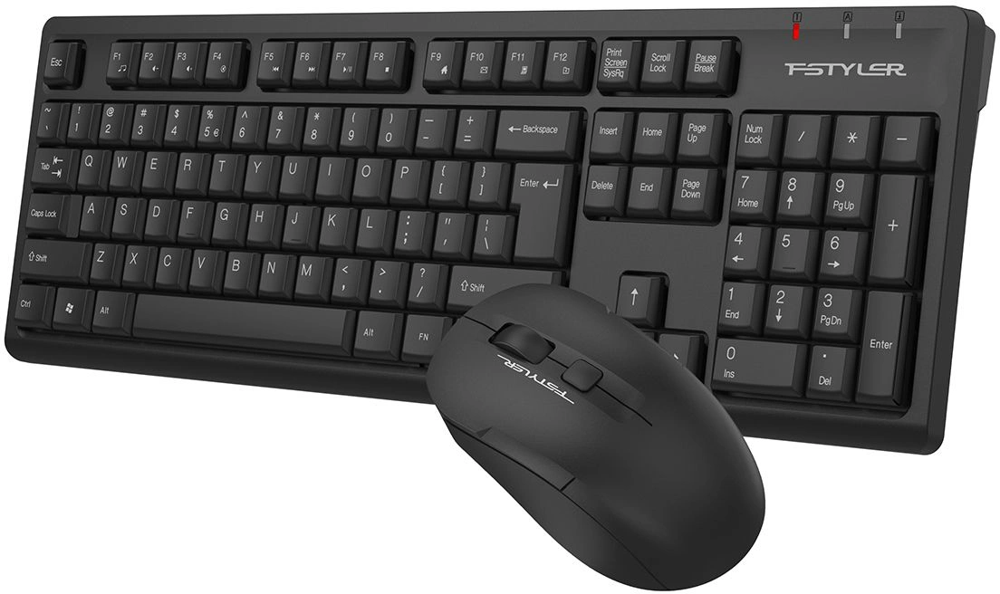 Клавиатура + мышь A4Tech Fstyler FG1200S клав:черный мышь:черный USB беспроводная Multimedia — миниатюра 3