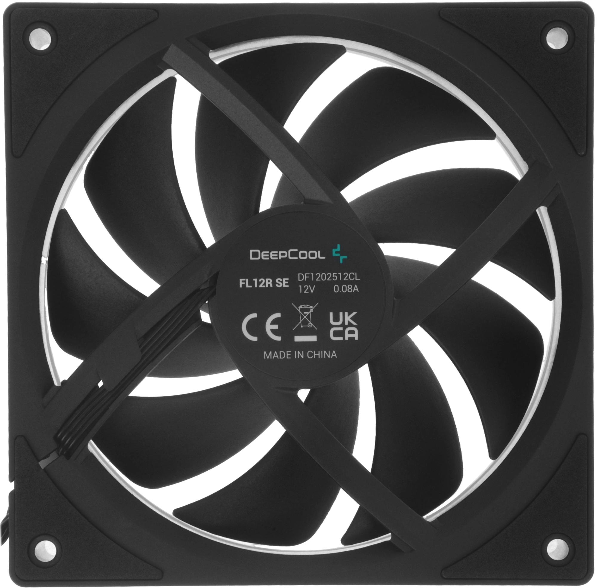 Вентилятор для корпуса Deepcool FL12R SE Reverse ARGB 120х120x25 черный 4-pin 25.79дБ (R-FL12RSE-BKAPN1-G) Ret — миниатюра 12