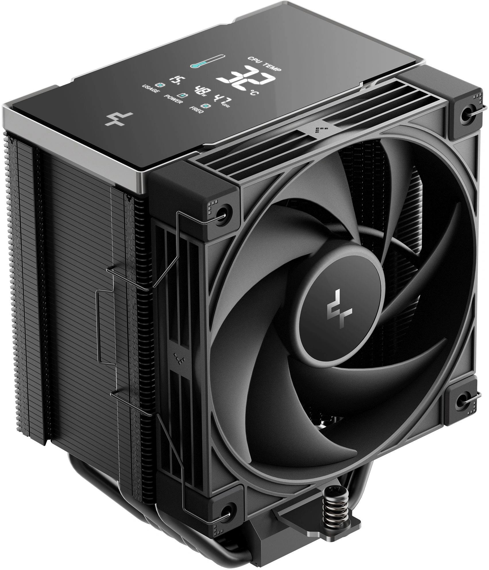 Устройство охлаждения(кулер) Deepcool AK700 Digital NYX Soc-AM5/AM4/1200/1700/1851 черный 4-pin 21-36dB Al+Cu LCD 280W 1252gr Ret (R-AK700-BKNNMN-GJD-1) — фото 1