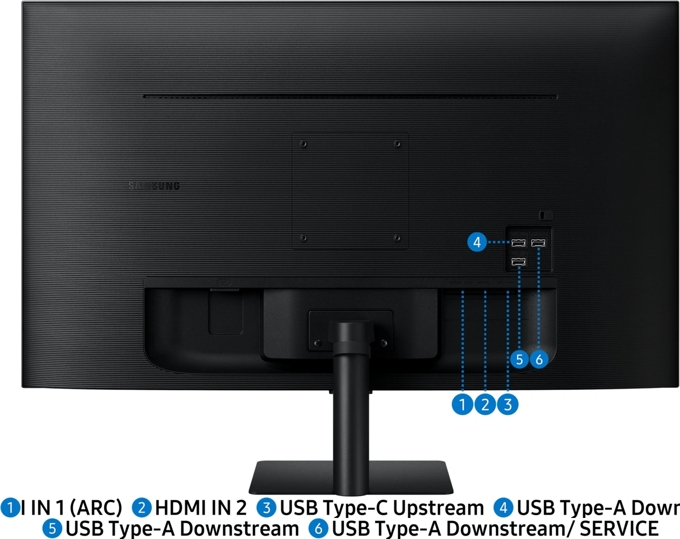 Монитор Samsung 32" S32FM702UIXCI черный VA LED 16:9 HDMI M/M матовая 3000:1 300cd 178гр/178гр 3840x2160 60Hz 4K USB 6.5кг — миниатюра 11