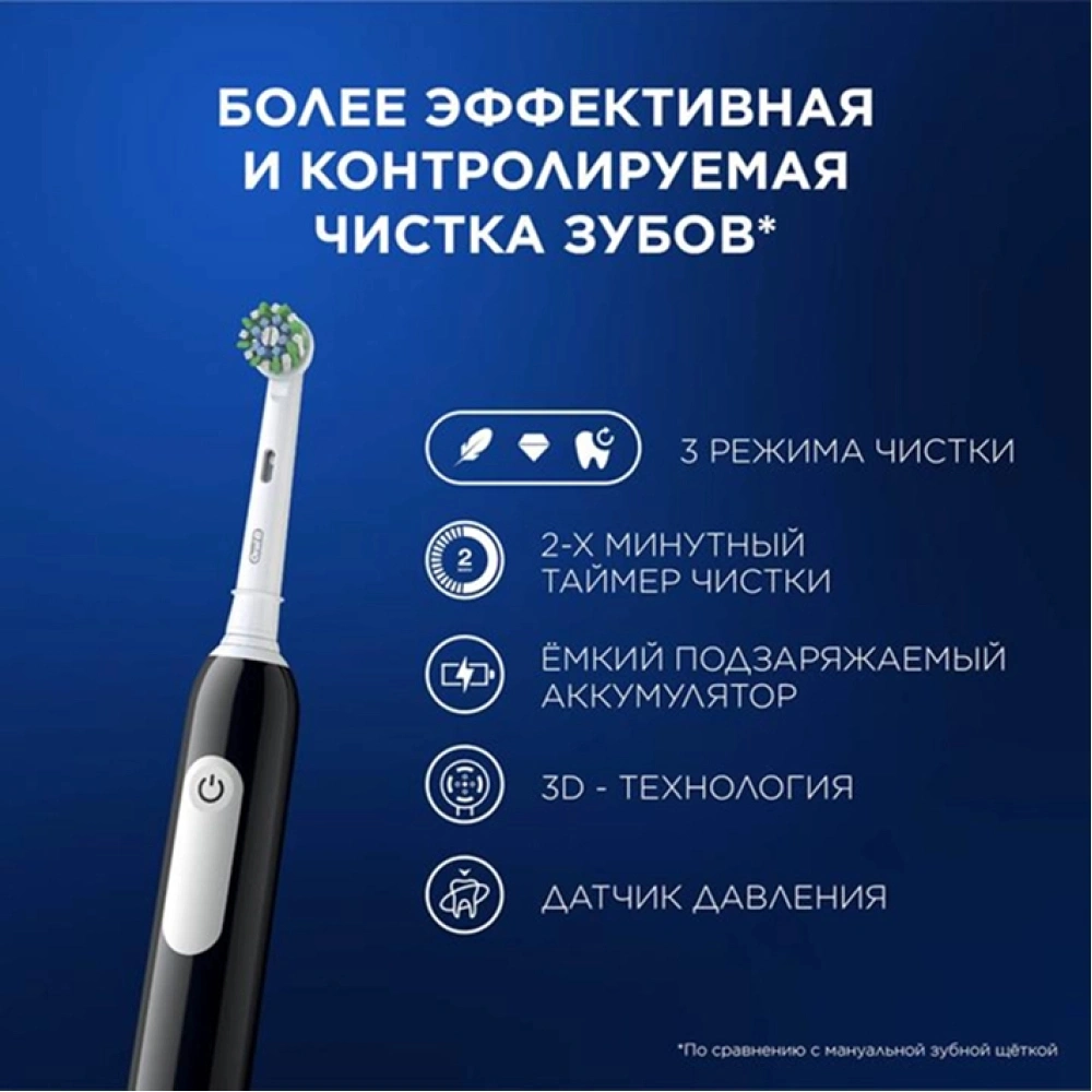 Зубная щетка электрическая Oral-B Pro 1 80870428 черный — миниатюра 7
