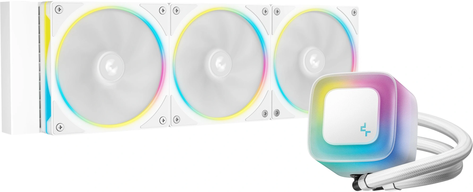 Система водяного охлаждения Deepcool LE360 Pro ARGB Soc-AM5/AM4/1200/1700/1851 белый 4-pin 19-33dB Al 300W 1817gr Ret (R-LE360PRO-WHAMMC-G-1) — фото 1