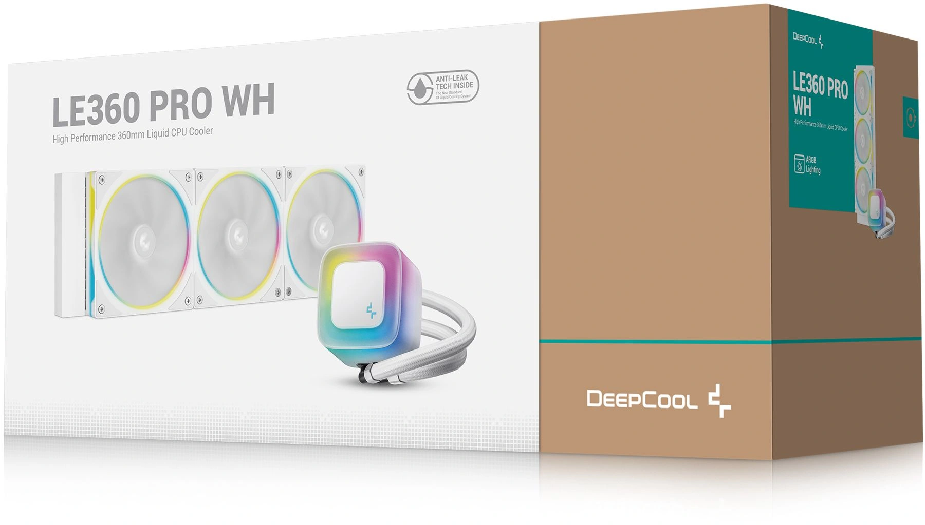 Система водяного охлаждения Deepcool LE360 Pro ARGB Soc-AM5/AM4/1200/1700/1851 белый 4-pin 19-33dB Al 300W 1817gr Ret (R-LE360PRO-WHAMMC-G-1) — миниатюра 6