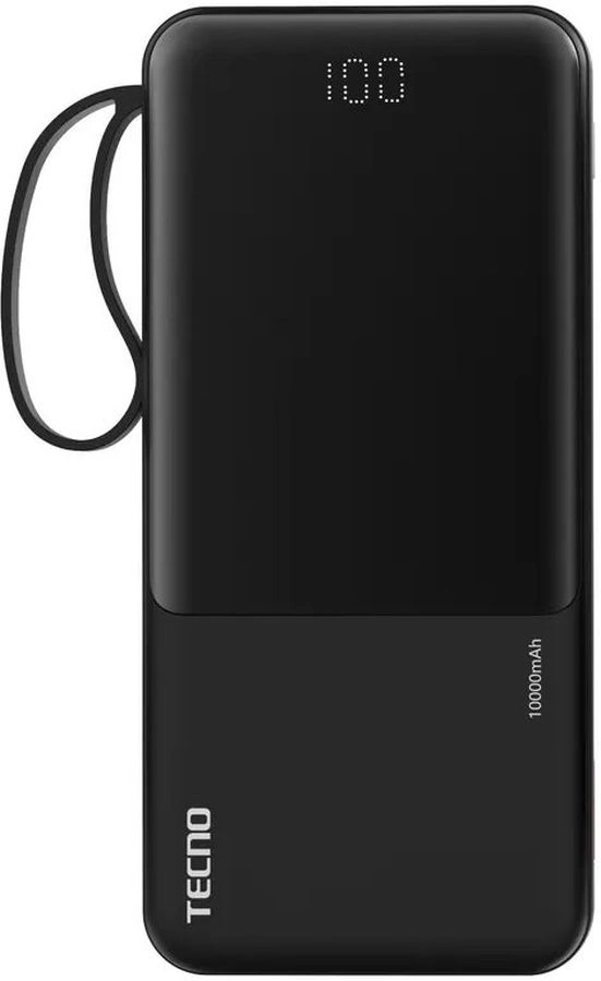 Мобильный аккумулятор Tecno OnGO L101 10000mAh 12W 2.4A 2xUSB-A/USB-C черный — фото 1