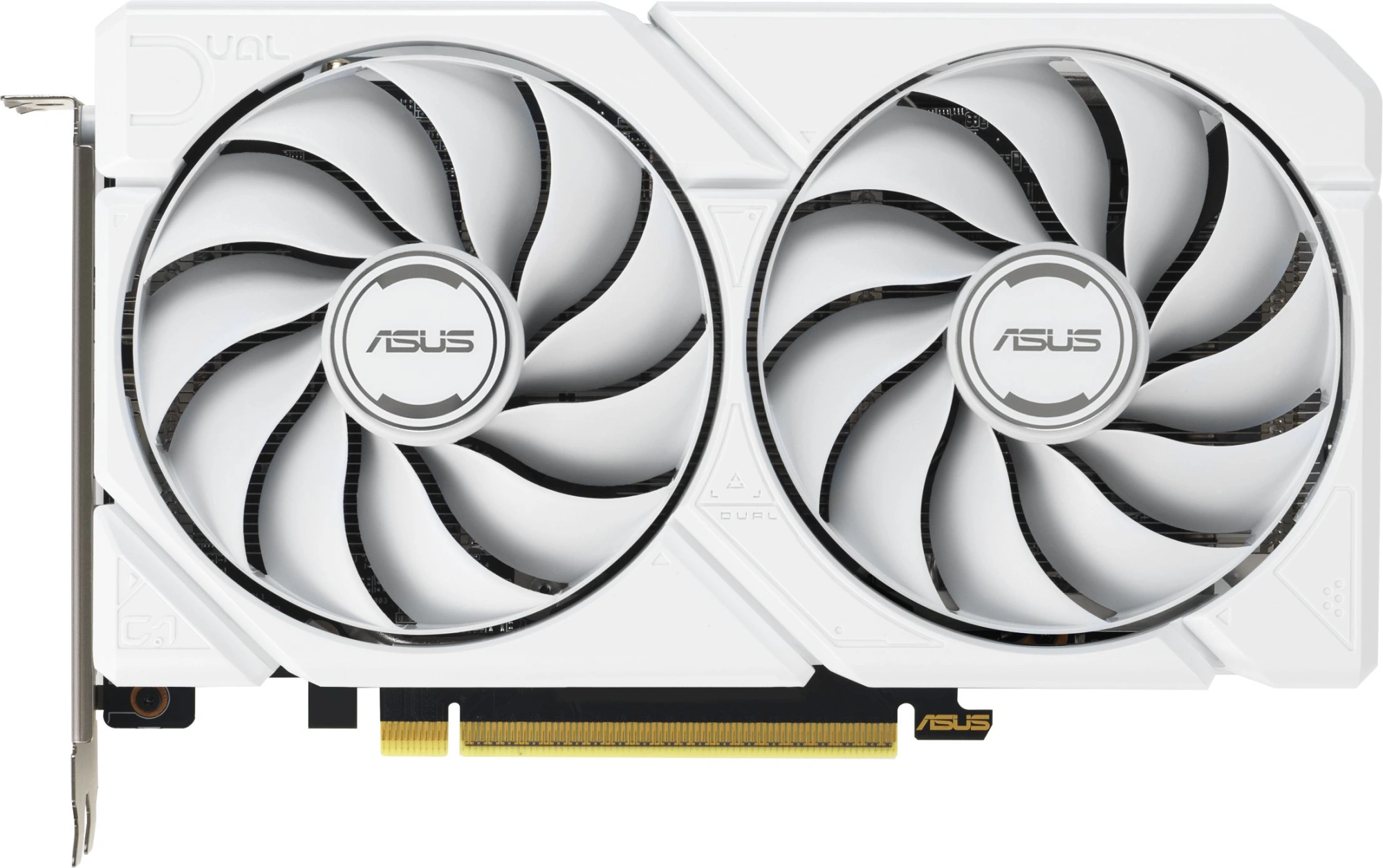 Видеокарта Asus PCI-E 5.0 DUAL-RX9060XT-16G-WHITE AMD Radeon RX 9060XT 16Gb 128bit GDDR6 2620/20000 HDMIx1 DPx2 HDCP Ret — фото 1