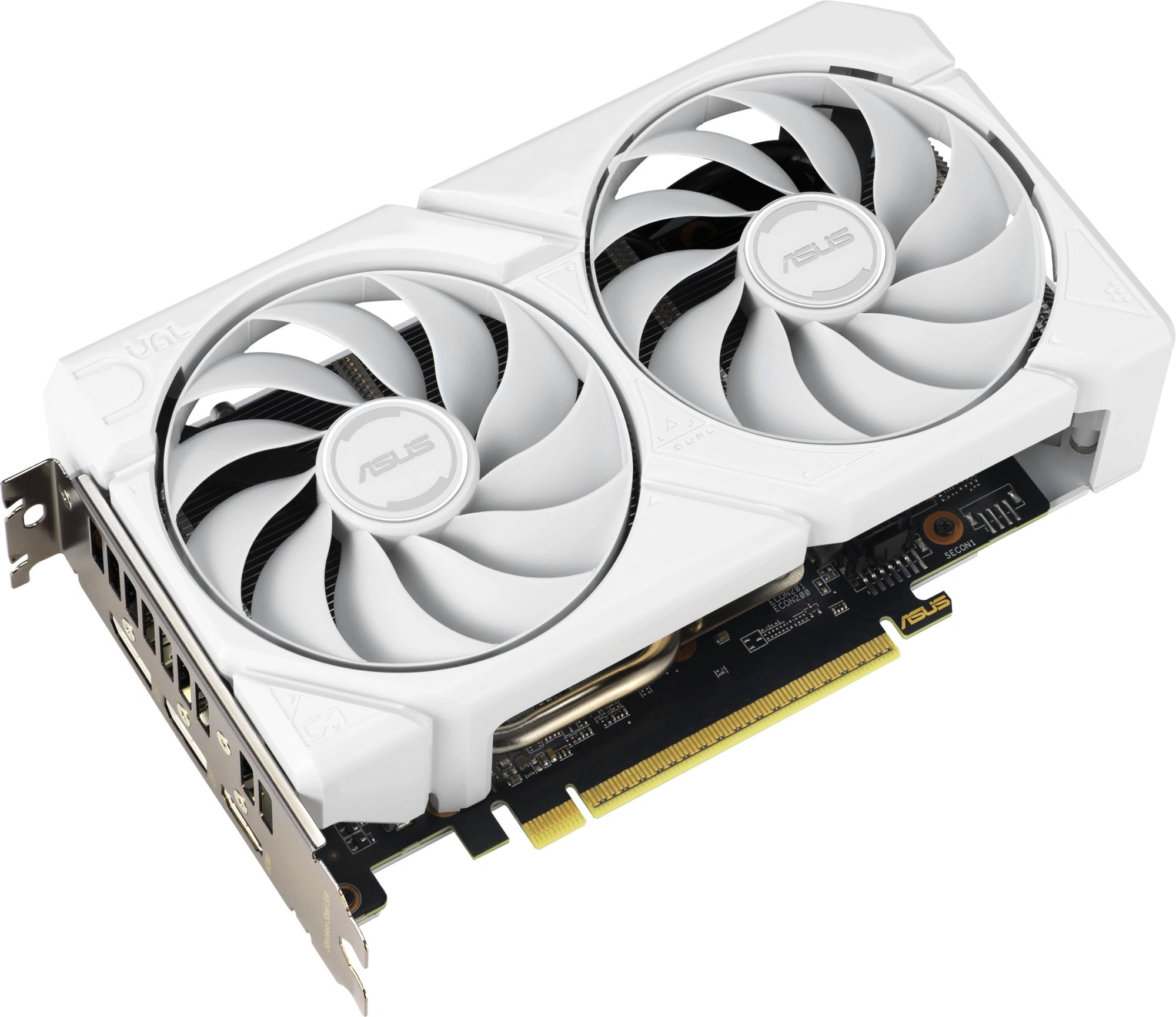 Видеокарта Asus PCI-E 5.0 DUAL-RX9060XT-16G-WHITE AMD Radeon RX 9060XT 16Gb 128bit GDDR6 2620/20000 HDMIx1 DPx2 HDCP Ret — миниатюра 3