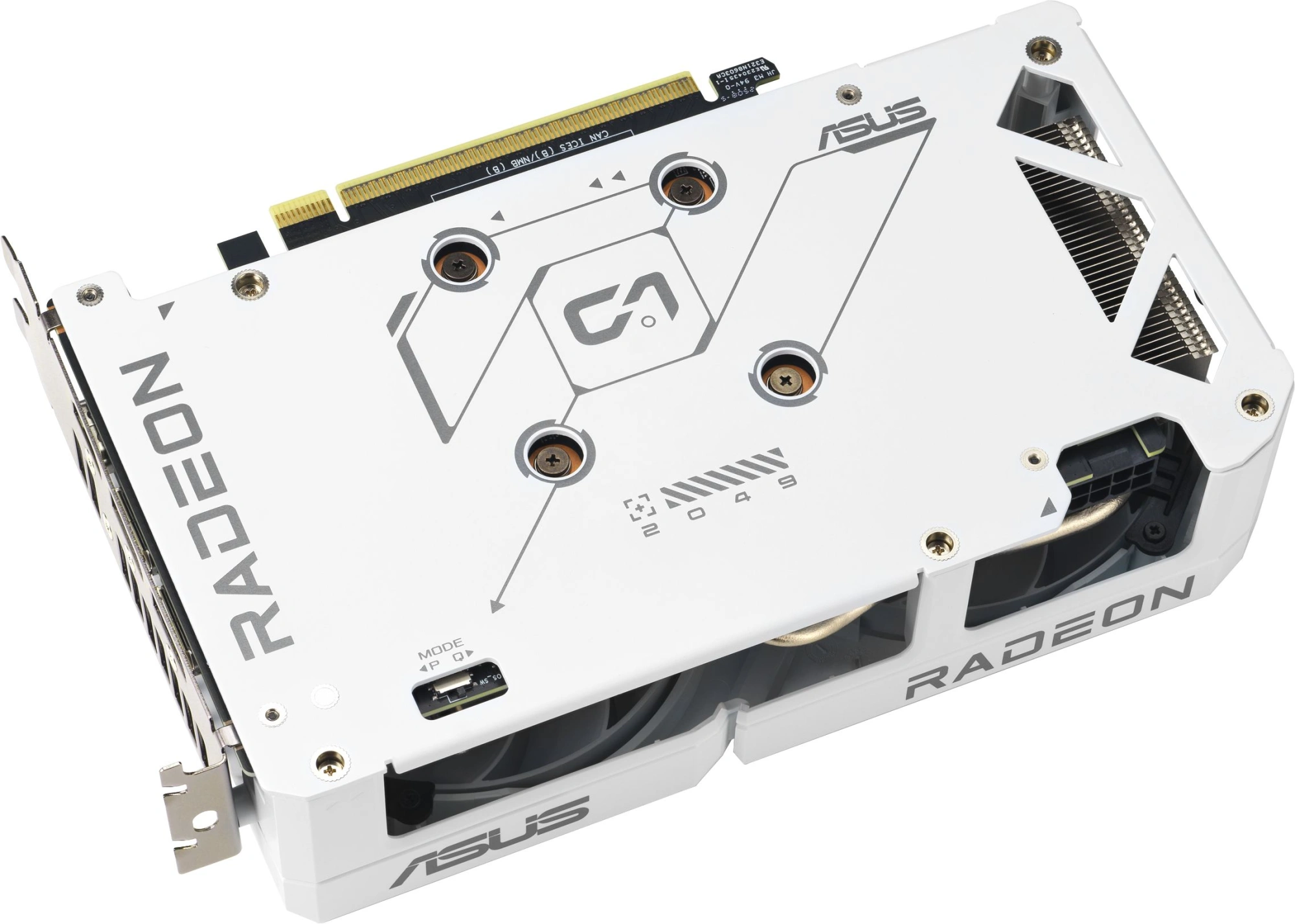 Видеокарта Asus PCI-E 5.0 DUAL-RX9060XT-16G-WHITE AMD Radeon RX 9060XT 16Gb 128bit GDDR6 2620/20000 HDMIx1 DPx2 HDCP Ret — миниатюра 6