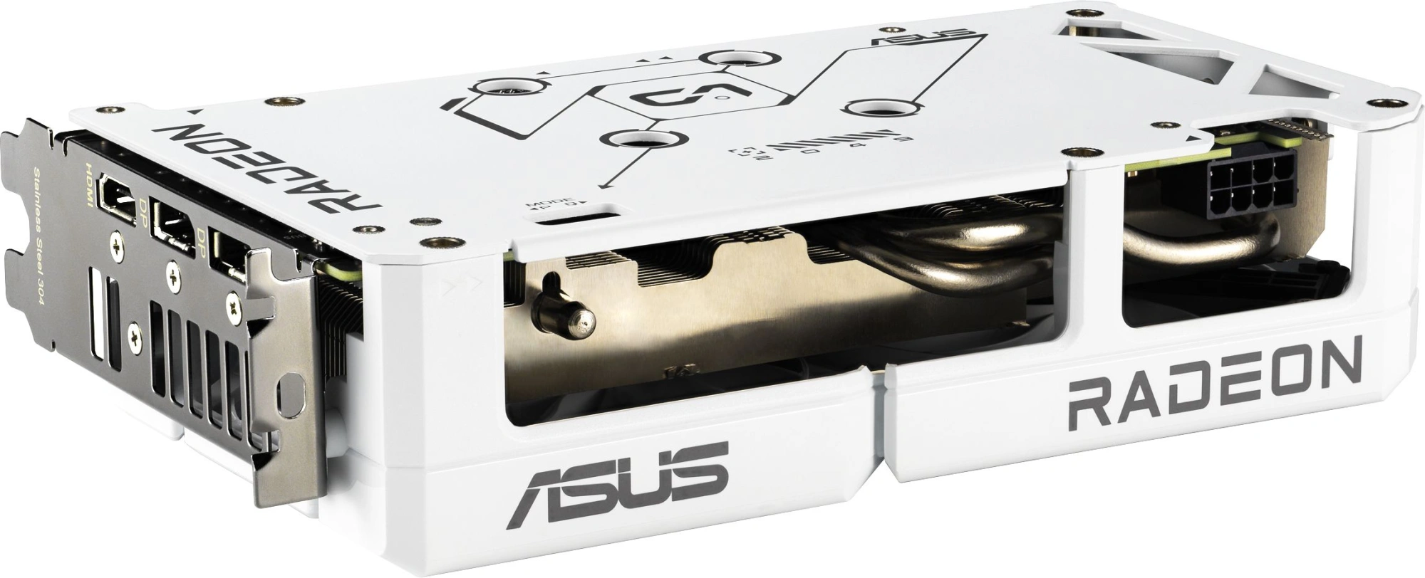 Видеокарта Asus PCI-E 5.0 DUAL-RX9060XT-16G-WHITE AMD Radeon RX 9060XT 16Gb 128bit GDDR6 2620/20000 HDMIx1 DPx2 HDCP Ret — миниатюра 8