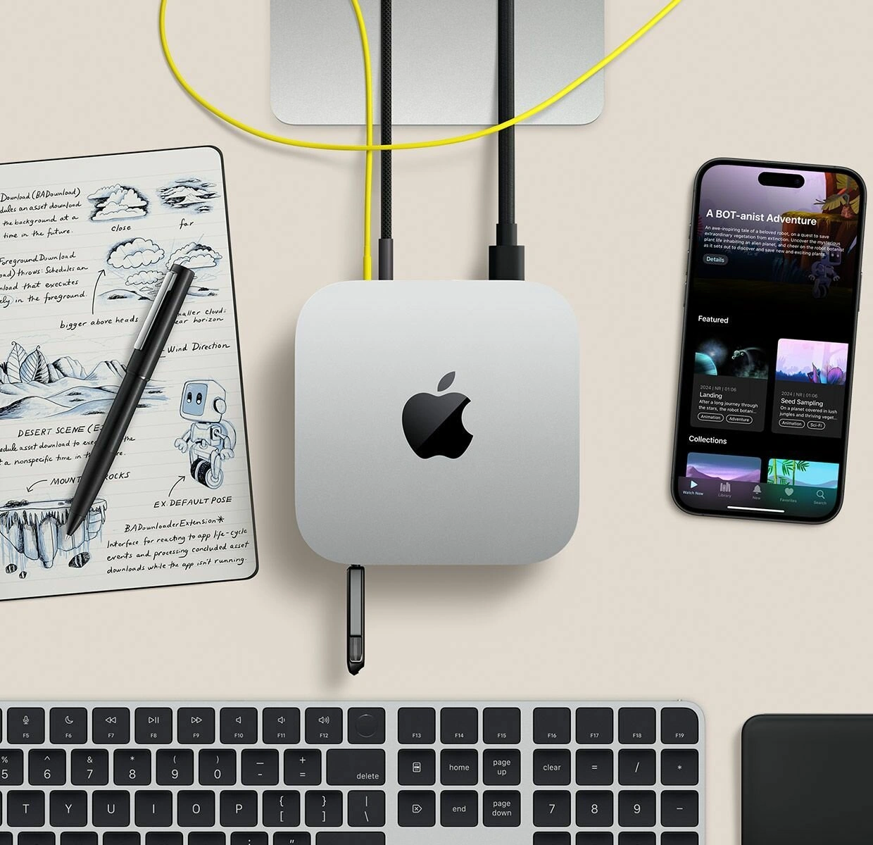 ПК Apple Mac mini A3238 M4 10 core (4.41) 16Gb SSD512Gb 10 core GPU macOS GbitEth WiFi BT серебристый (MU9E3LL/A) — миниатюра 9