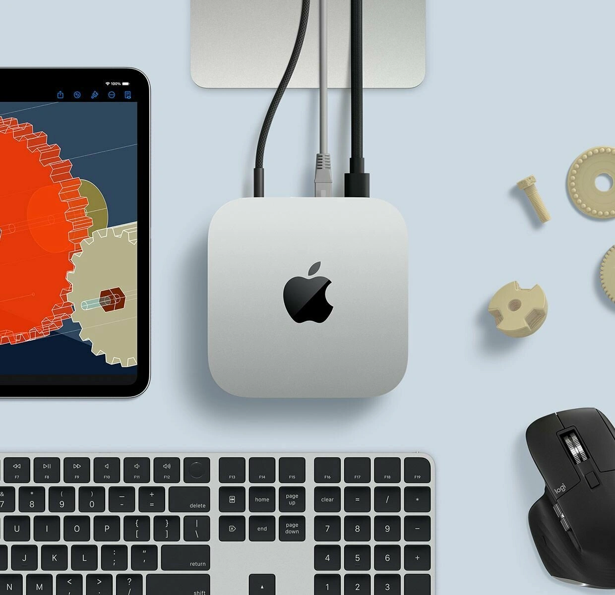 ПК Apple Mac mini A3238 M4 10 core (4.41) 16Gb SSD512Gb 10 core GPU macOS GbitEth WiFi BT серебристый (MU9E3LL/A) — миниатюра 13