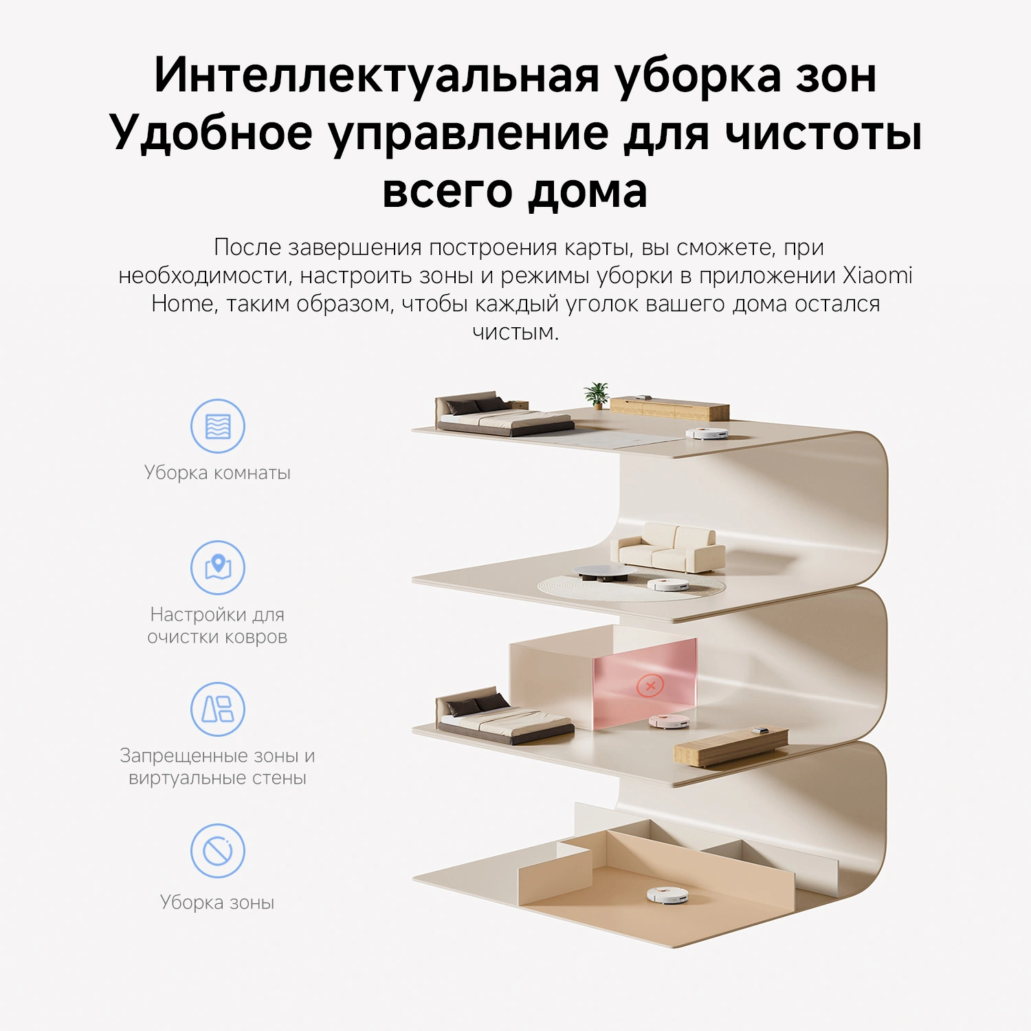 Пылесос-робот Xiaomi H40 140Вт белый (в компл.:1мешок) — миниатюра 44