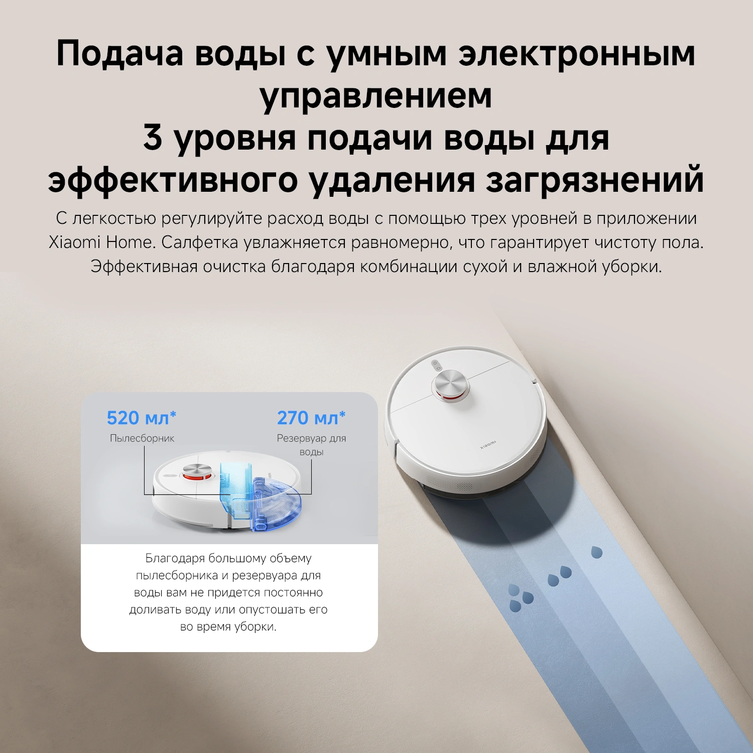 Пылесос-робот Xiaomi S40 140Вт белый — миниатюра 4
