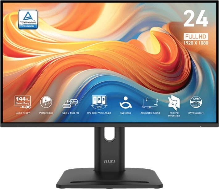 Монитор MSI 23.8" Pro MP245PHG E14 черный IPS LED 16:9 HDMI M/M HAS Piv 300cd 178гр/178гр 1920x1080 144Hz DP FHD USB 5.55кг — фото 1