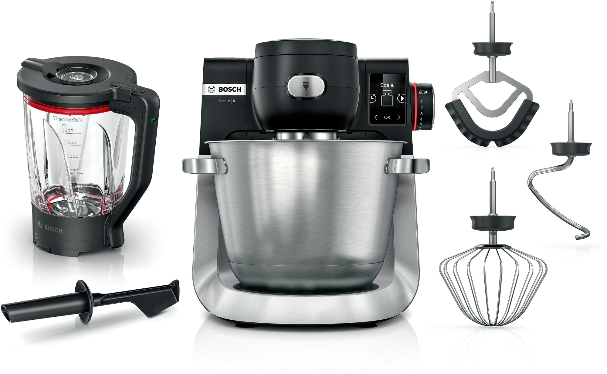 Кухонная машина Bosch MUMS6ZS17 планетар.вращ. 1600Вт черный — фото 1