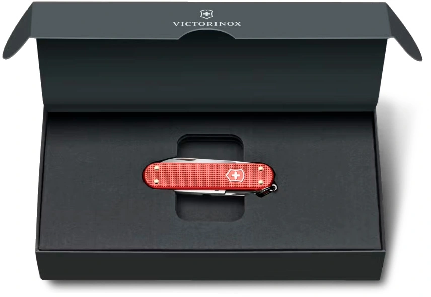 Нож перочинный Victorinox Classic SD Alox LE 2025 Stone Red (0.6221.L25) 58мм 5функц. красный подар.коробка — миниатюра 2