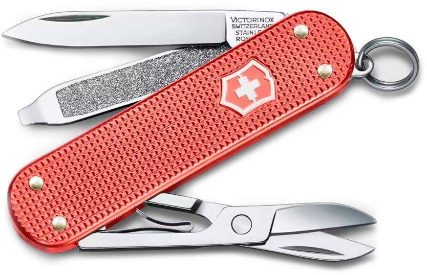 Нож перочинный Victorinox Classic SD Alox LE 2025 Stone Red (0.6221.L25) 58мм 5функц. красный подар.коробка — миниатюра 3