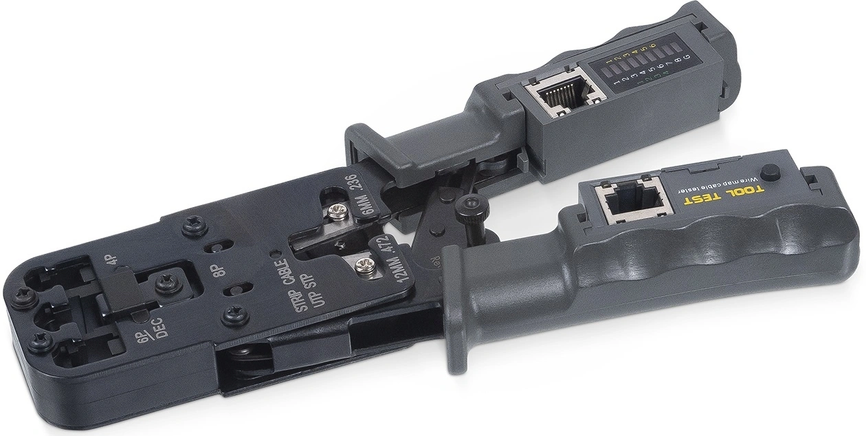 Инструмент обжимной Cabeus HT-2010NT для RJ-45/RJ-12/RJ-11 черный — фото 1